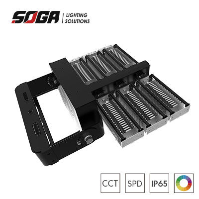 acheter Couleur de boîtier gris ou noir Lampes de stade à LED IP66 robustes avec fixations flexibles et boîte de pilote amovible online manufacture